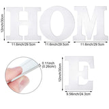 4 Pieces 12 Inch Home Sign Wooden Home Letters Wall Hanging Large Home Sign Decor for Home, Living Room, Farmhouse (White) Jetec