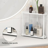 FLE Corner Bathroom Counter Organizer, Bathroom Organizer Countertop,Countertop Storage Shelf for Bath, Kitchen, Living Room, Bedroom FLE