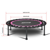 Newan 40'' Silent Fitness Mini Trampoline - Indoor Rebounder for Adults - Best Urban Cardio Jump Fitness Workout Trainer, Covered Bungee Rope System - Max Limit 330 lbs NEWAN