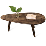Modern Coffee Table for Living Room Small Mid Century Coffee Table Rustic Oval Coffee Tables Retro Accent Sofa Center Tables for Living Room Easy Assembly 22" D x 43" W x 18" H WDSHIYI