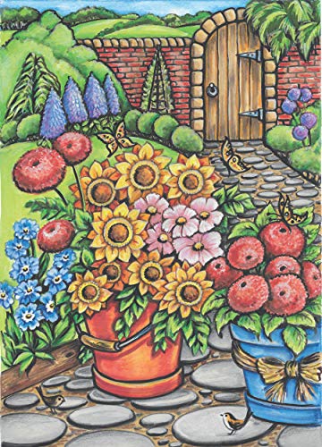 Creative Haven Country Gardens Coloring Book (Adult Coloring Books: In The Country) Dover Publications