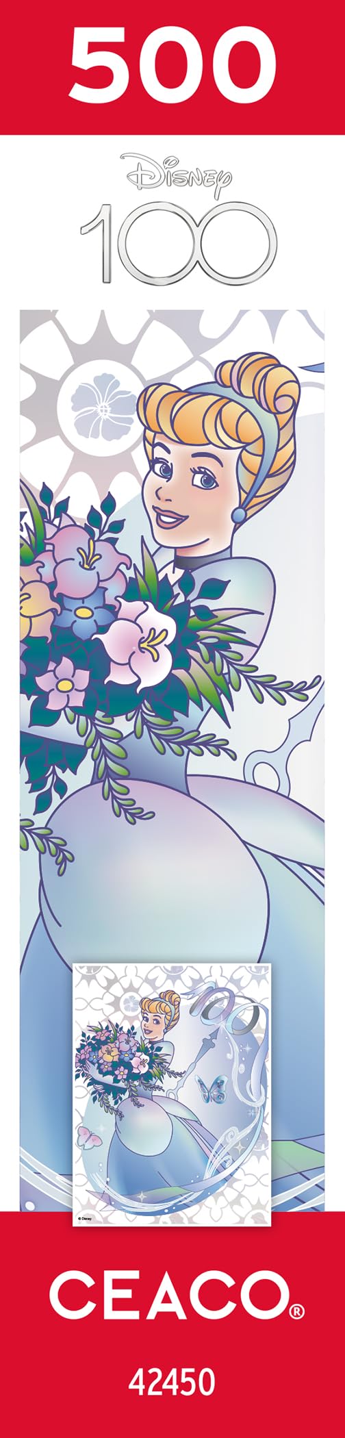 Ceaco - Disney's 100th Anniversary - Platinum Princess Cinderella - 500 Piece Jigsaw Puzzle Ceaco