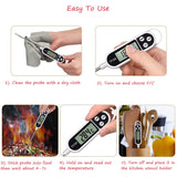 Digital Meat Food Thermometer for Cooking Kitchen BBQ, Probe Instant Read Thermometer with Long Probe for Candy Candle Milk Yogurt Deep Fry Roast Baking Temperature NANGOALA
