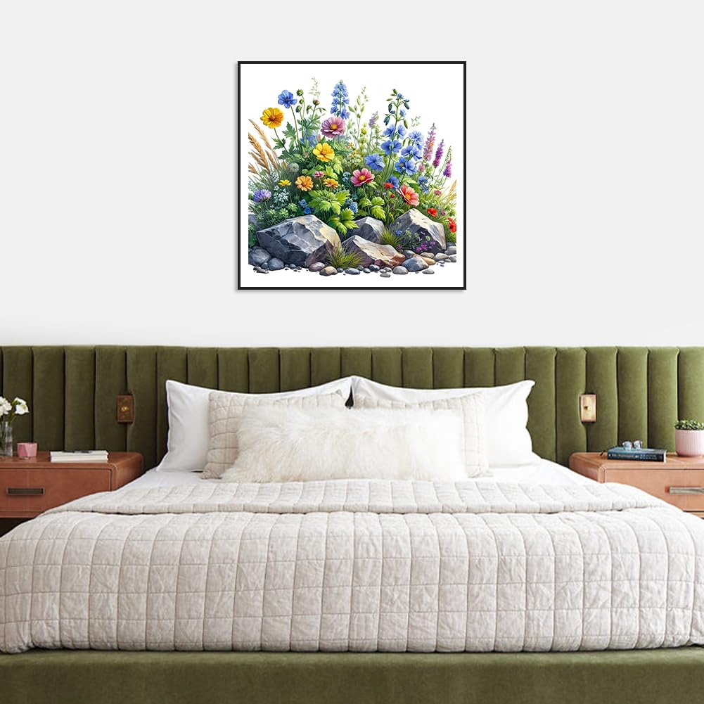 Acudotr Diamond Painting Kits for Adults, 5D DIY Flower Diamond Art Kits for Beginners, Full Drill Diamond Painting Kits for Home Wall Decor, 12x12 Inch Acudotr