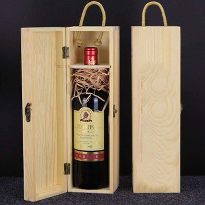 Clibesty Personalized Wooden Wine Box, Wedding Gift Box, Anniversary Wine Box, Custom Engraved Gift Single Wine Box (Wooden) - WoodArtSupply