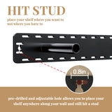 1 Pack Large Shelf Brackets Long Floating Shelf Bracket Invisible Floating Shelf Hardware Heavy Duty Floating Mantel Brackets(43"X4"X3") Craftersmark