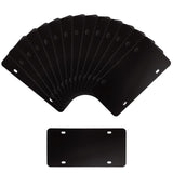 MUXHEL 15 Pcs Sublimation Blank License Plate, 12"×6" Black Aluminum Alloy Automotive License Plate Tag for Custom Design Work and DIY MUXHEL