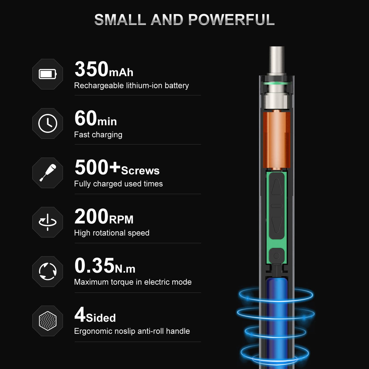 STREBITO Mini Electric Screwdriver Set 144-Piece Electric Precision Screwdriver, 3.7V Power Screwdriver Cordless, Rechargeable Small Electric Screwdriver Kit, PC Electronic Phone RC Drone Repair Tool STREBITO