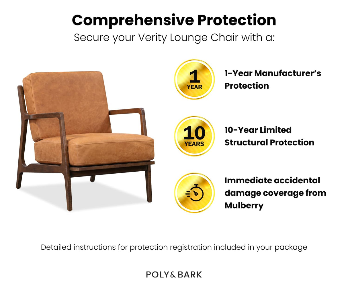 POLY & BARK Verity Lounge Chair, Cognac Tan POLY & BARK
