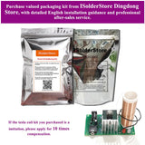 ISolderStore DIY Mini Tesla Coil Kit 15W Electronic DIY Kits Mini Music Tesla Coil Plasma Speaker Soldering Practice Kit DIY Soldering Project for Teens Kids Adults Thanksgiving Xmas Gift ISolderStore