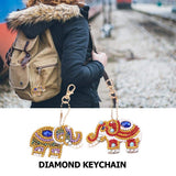 DIY Key Chains Diamond Painting by Numbers Kits, Full Drill Rhinestone Mosaic Making Christmas Decorative for Art Craft Key Ring Phone Charm Bag Decor (5 Pack) (Artistic Elephant) umbresen
