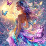 MAXBYE Diamond Paintings of Magic Elf, Fairy Diamond Art Kits for Adults, 5D Butterfly Girl Diamond Art Kits, Diamond Paintings for Home Décor Items, Extra 30% Diamonds, 12x12in MAXBYE
