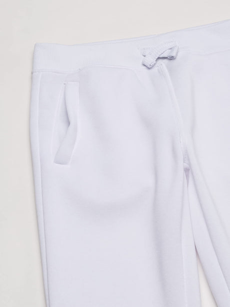 Southpole Boys' Big Active Basic Jogger Fleece Pants, White, Large / 14-16 Southpole