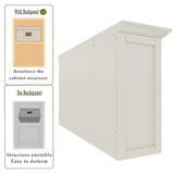 OSCHF Cube Shelf Bookcase with Base - Wooden 2 Tiers Floor Standing Low Storage Cabinet for Home and Office, 8-Cube Lattice Bookshelf, Warm White OSCHF