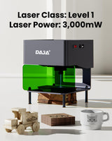 DAJA DJ6 Laser Engraver with Higher Columns Portable Laser Engraving Machine Kits for DIY Supports Win/Mobile System/Offline Laser Cutter (Working Area 3.15 * 3.15 inches) DAJA