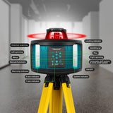 Takamine Rotary Laser Level Kit, Red Beam 635nm Wavelength, 800M Measuring Range, Horizontal/Vertical Self-Leveling, 5 Scan Angle and Rotation Speed Adjustment, Includes Remote Control, Receiver. Takamine