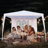 10/20/30ft Party Tent Wedding Patio Gazebo Outdoor Carport Canopy Shade with/Without Side Removable Walls, Party Wedding BBQ Events Tent (White, 10x10ft) Generic