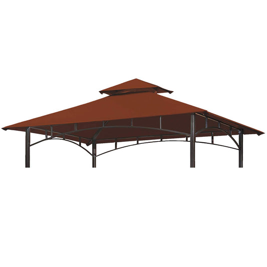 Eurmax USA High Performance Grill Gazebo Canopy Replacement Cover 5x8 BBQ Gazebo Shelter Top(Rust Red)