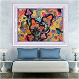 KTHOFCY 5D DIY Diamond Painting Kits for Adults Kids Trippy Mushroom Full Drill Embroidery Cross Stitch Crystal Rhinestone Paintings Pictures Arts Wall Decor Painting Dots Kits 15.7X11.8 in KTHOFCY