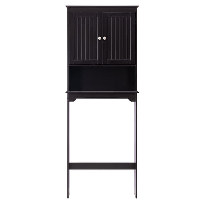 Spirich Over The Toilet Cabinet for Bathroom Storage, Above Toilet Storage Cabinet with Doors and Adjustable Shelves, Espresso