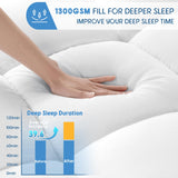 LIANLAM King Mattress Topper - Extra Firm Support Pillow Top,attress Pad Cover, Gel-Infused Memory Foam for Pressure Relief with 6"-18" Deep Pocket(78"x80") LIANLAM