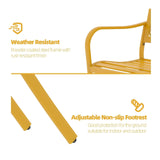 Grand patio 50" Outdoor Bench Garden Bench with Armrests Bench for Outdoors Lawn Yard Porch Sunflower Yellow Grand patio