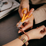 Fiskars Premier No. 5 Micro-Tip Orange-Handled Fabric Scissors - Double Loop Handle - Sewing and Craft Scissors - Orange Fiskars