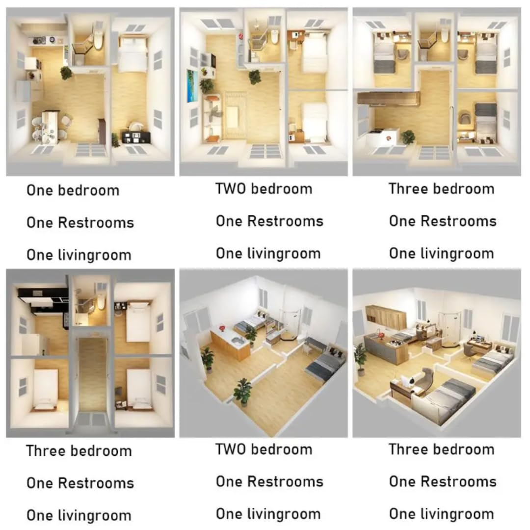 EcoHaven Semi-furnished, All Amenities, Tiny House, Container Homes Prefabricated, Modular Home, Portable House, Prefab Tiny Homes (40ft x 20ft) - WoodArtSupply