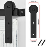 COGOOD Farmhouse Barn Door Mirror - 41" x 26" Rustic Wood Framed Wall Mirror for Bathroom, Living Room, Bedroom Wall Decor (White) COGOOD