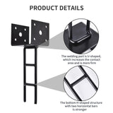 TPSHKE 8 Pack U Shape Post Anchor, 4"x 4" Post Base for Concrete, Design Patent Product, 11 Gauge 3 mm Thickness Galvanized Black Pergola Deck Bracket with Screws(Inner Dia 3.6x3.6) TPSHKE