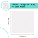 30 Pieces Satin Dinner Napkins 17 x 17 Inch Oversized Square Table Napkins Washable Soft Dinner Napkins for Wedding, Parties,Banquet,Restaurant Decoration (White) Pesonlook