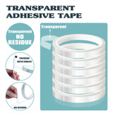 MEBMIK 6 Rolls 10mm x33m(108ft) Clear Heat Tape,Transparent High Temperature Heat Resistant Tape,Heat Transfer Tape for Heat Press and Sublimation,Heat Transfer Vinyl,No Residue MEBMIK