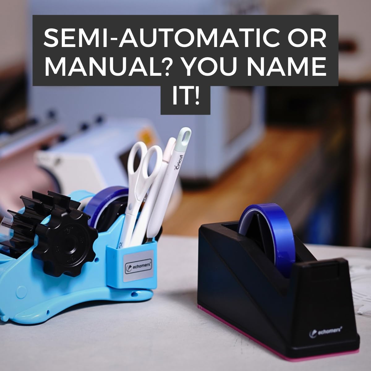 echomerx 20mm x 33m (108 ft) Blue Heat Resistant Tape - 3" Core | No Residue Heat Transfer Tape for Sublimation & Crafts | Ideal for Heat Press - 3-Pack echomerx