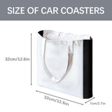 OKBA Sublimation Tote Bags, blank polyester shopping canvas tote bags side black for DIY Crafting and Decorating (5) OKBA