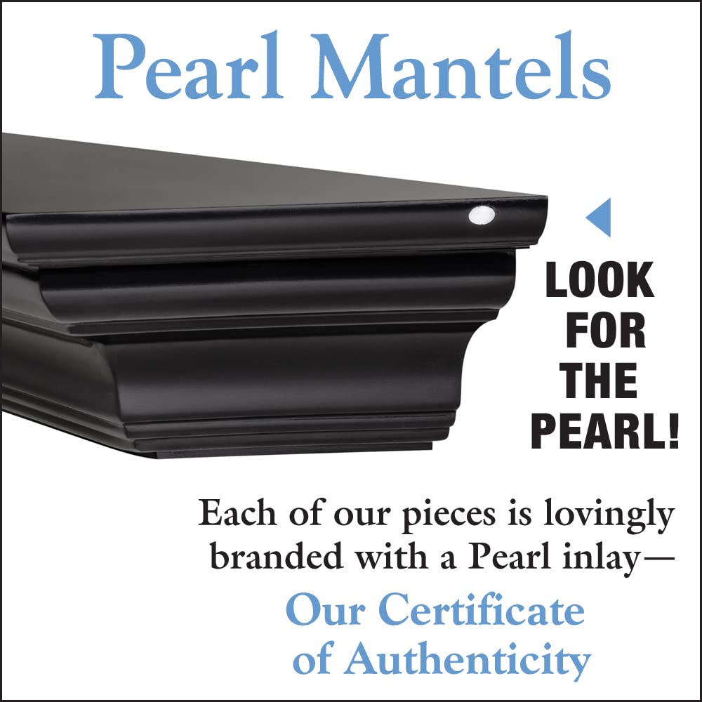 Pearl Mantels ARYB60618B Clean, Sophisticated Premium Grade A MDF Mantel Shelf, 60" L x 10" D x 5" H, Precision Black Paint, The Perfect Compliment to Your Hearth and Home Pearl Mantels