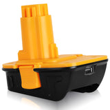【Fast USB | Replace for De walt 18V to 20V Battery Adapter】 Converter DCA1820 for Dewalt 18V Tools Convert Dewalt 20V Battery DCB203 DCB206 to Dewalt 18V XRP NiCd NiMh Battery DC9098 DC9096 for Phone CaliHutt