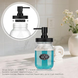 Watsango Mason Jar Soap Dispenser Set, Rustproof Plastic Lotion Pump and Lids Accessories for Regular Mouth Mason Jar and Farmhouse Kitchen Counter Decor- 4 Pack Black Watsango