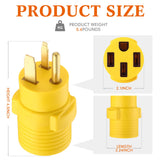 Kanayu EV Charger Adapter Compatible with NEMA 6-50P to 14-50R 50 Amp 3 Prong Welder Plug to 4 Prong Charging Connector, Welder Welding Dryer Charger Power Cord Adapter, EV use only, not for RV Kanayu