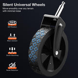 Nadonli Foldable Wagon with Wheels, Portable Heavy Duty Collapsible Beach Cart - Large Capacity Utility Wagon for Shopping, Sports, Camping，Garden，Grocery - Black Nadonli