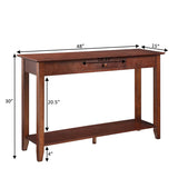 Convenience Concepts American Heritage 1 Drawer Console Table with Shelf, Espresso Convenience Concepts