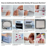 PYD Life 2 Pack 3D Sublimation Press On Nails Tools Accessories for Fix Sublimation Papers,for Sublimation Printing by 3D Vacuum Machine PYD Life