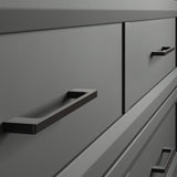 AFI, Santa Fe Queen Murphy Bed Chest with 6" Mattress & Built-in USB Charger, Grey AFI