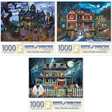 Bits and Pieces - Value Set of Three (3) – 1000 Piece Jigsaw Puzzles for Adults - Halloween Collection 1000 pc Jigsaws by Multiple Artists – 20" x 27" Bits and Pieces