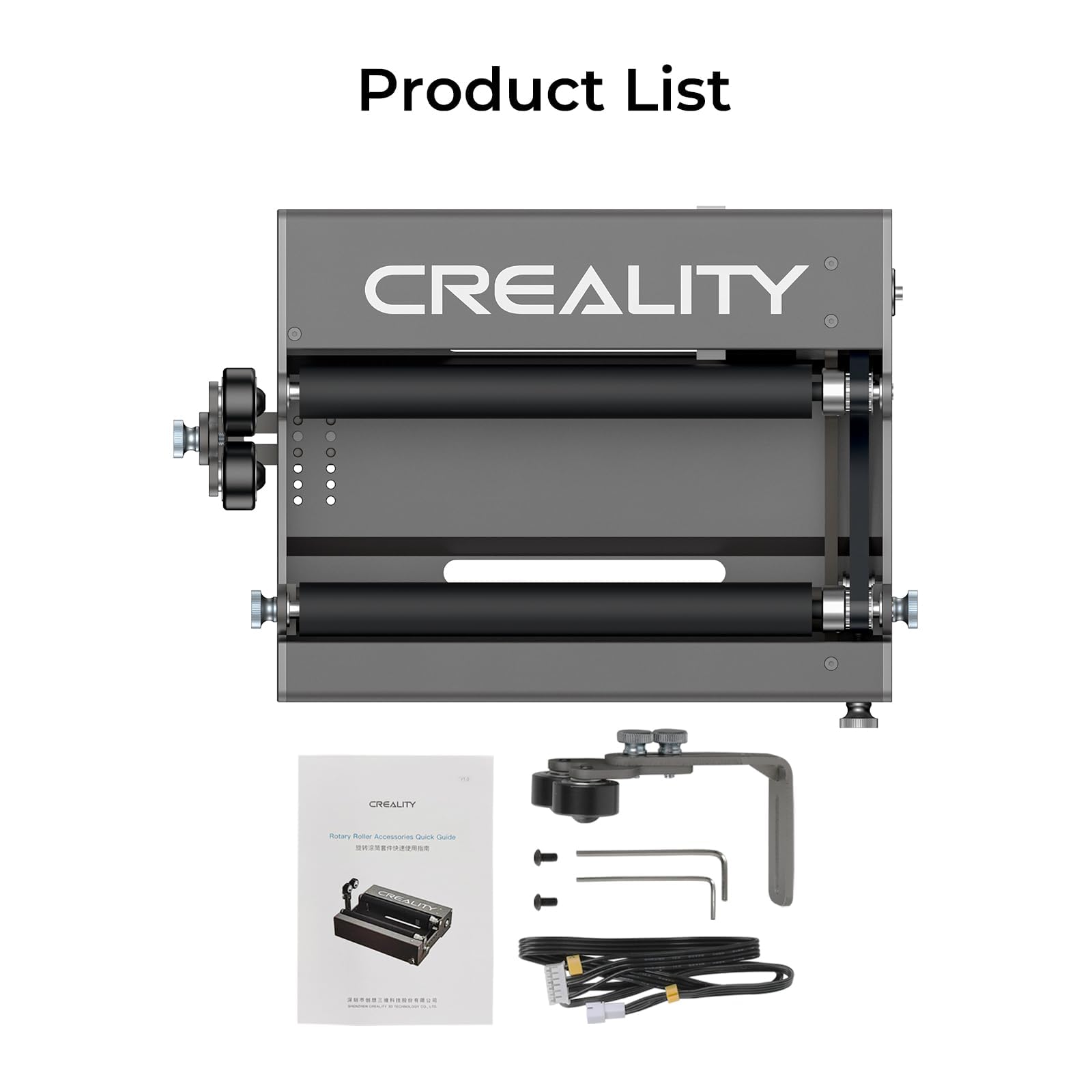 Creality Laser Rotary Roller, 360° Laser Engraver 7 Adjustment Diameters, Y-axis Rotary Module for Engraving Curved Surface Objects, Fit for Creality 5W 7.5W 10W 12W 22W 40W Laser Engraving M - WoodArtSupply