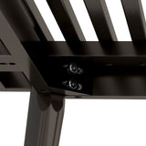 Plank+Beam Entryway Bench, Wooden End of Bed Bench for Bedroom, Mid-Century Modern Square Bench for Hallway, Living Room, Indoor, Porch, 41.25", Black Plank+Beam