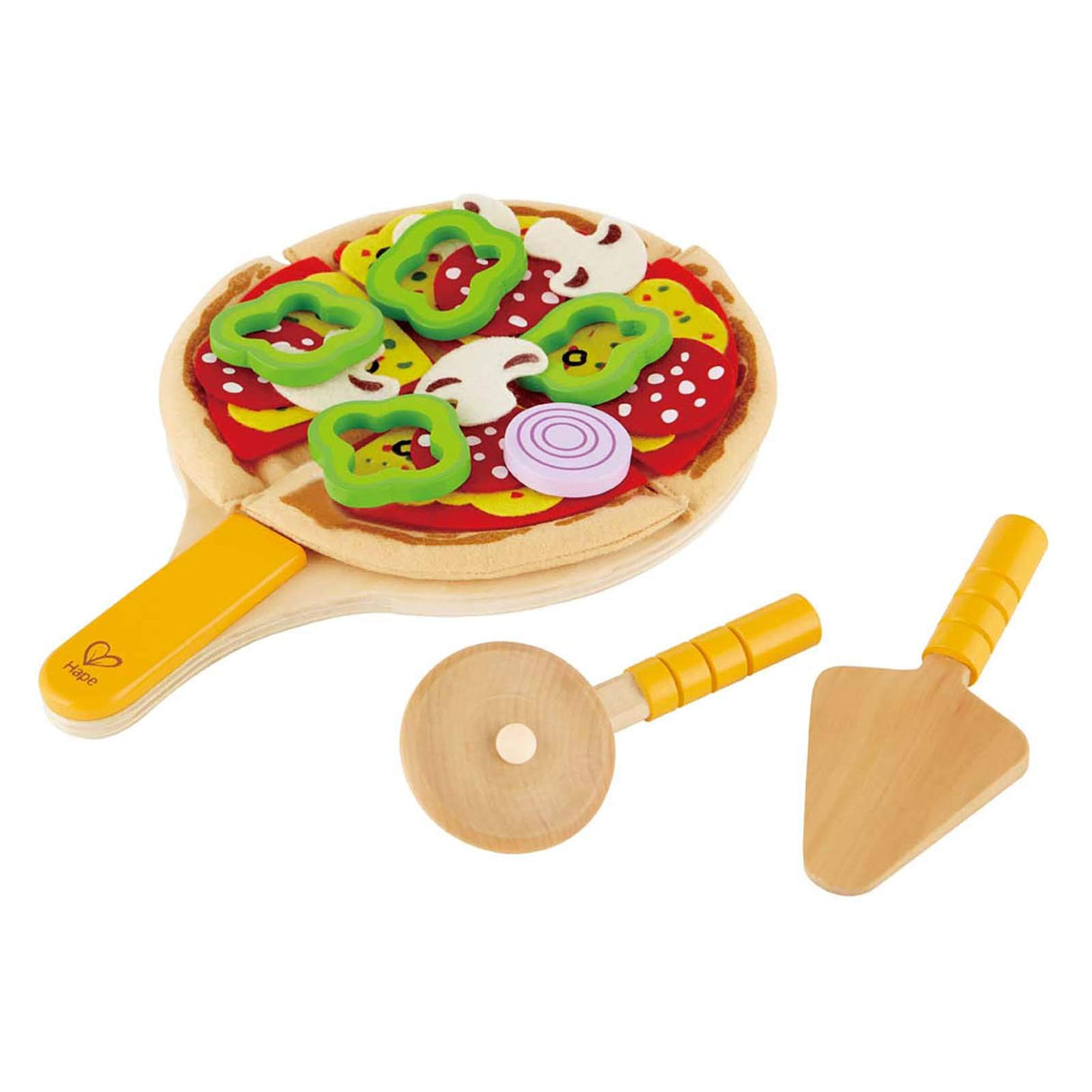 Hape Homemade Wooden Pizza Play Kitchen Food Set and Accessories Multicolor, 3 years and up Hape