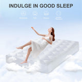 KAYFIA Full Mattress Pad, Quilted &Breathable Mattress Topper Full Size with 3D+7D Snow Down Alternative Fill, Cooling Pillow Top Mattress Cover Protector Stretches up 8-21" Deep Pocket -White Kayfia