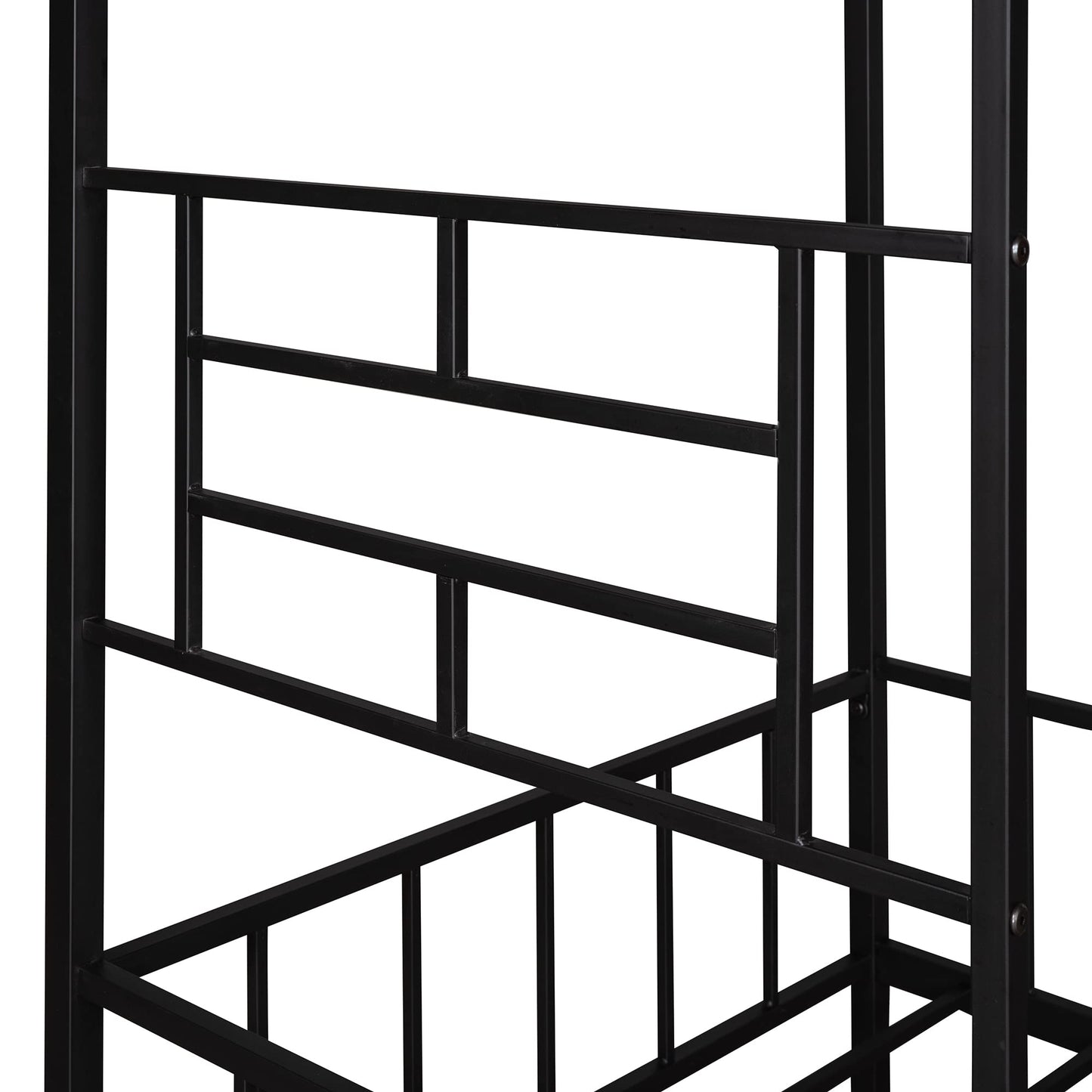 Harper & Bright Designs Metal Twin Size House Loft Bed for Kids, Low Loft Bed with Roof and Ladder, Junoir Loft Bed Twin for Girls Boys,Playhouse Bed Frame, Black