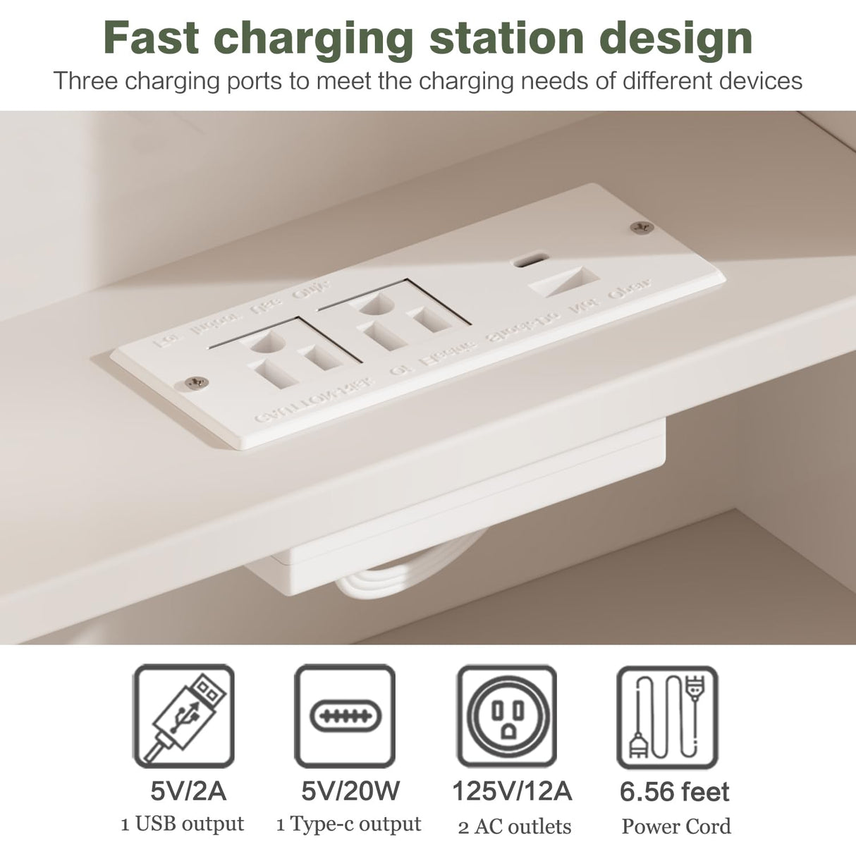 YYJ 74.8''Makeup Vanity Desk with Large Mirror and Lights&Charging Station,Modern Corner Vanity Table with 8 Storage Drawers and Shelves,Dressing Table with nightstand,Makeup Table for Bedroom,White YYJ