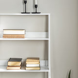 Sophisticated White 4-Shelf Ladder Bookcase by Walker Edison Walker Edison